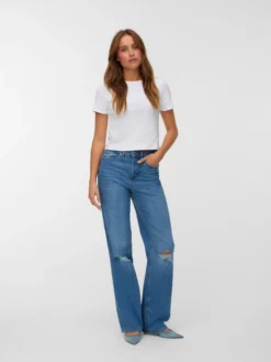 VMTESSA Hohe Taille Weiter Beinschnitt Jeans