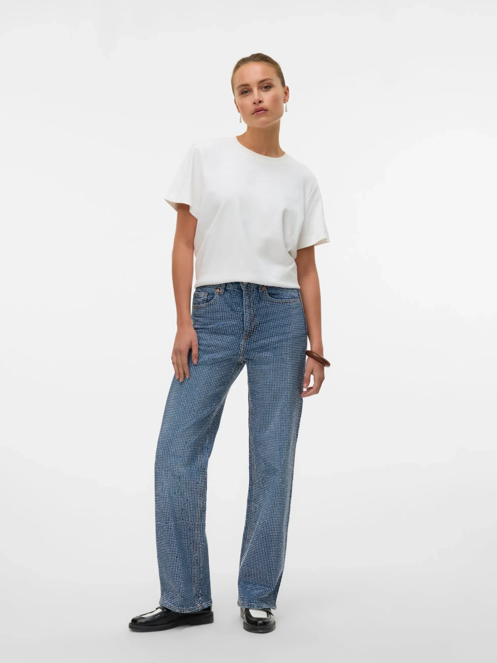 VMTESSA Hohe Taille Weiter Beinschnitt Jeans
