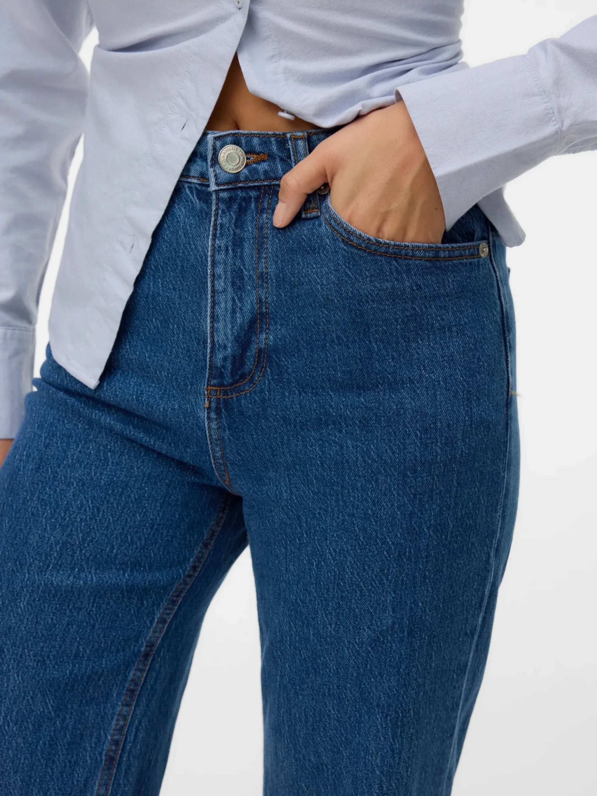 VMTESSA Hohe Taille Weit geschnitten Jeans
