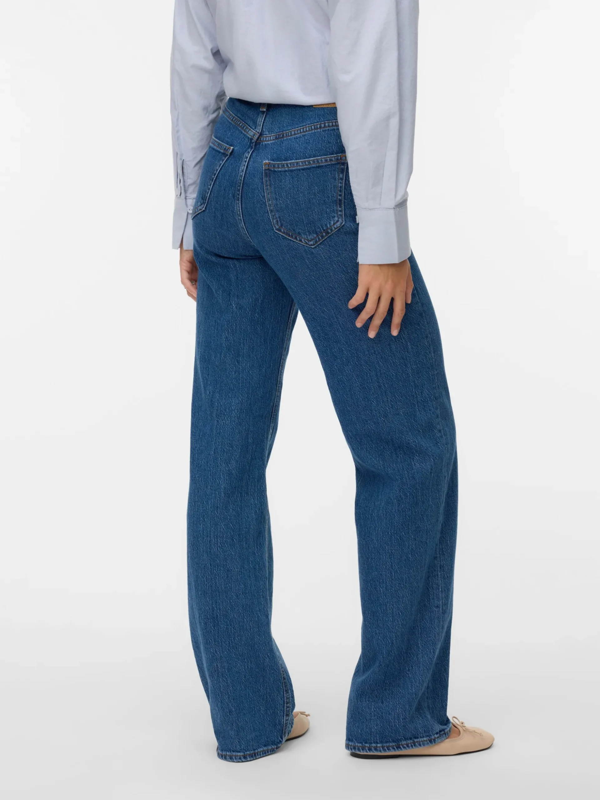 VMTESSA Hohe Taille Weit geschnitten Jeans