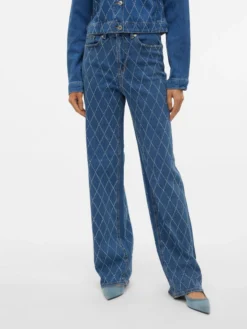 VMTESSA Hohe Taille Weit geschnitten Jeans