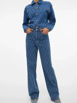 VMTESSA Hohe Taille Weit geschnitten Jeans