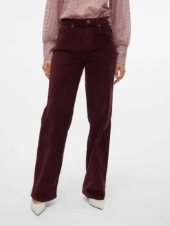 VMTESSA Hohe Taille Weit geschnitten CordJeans