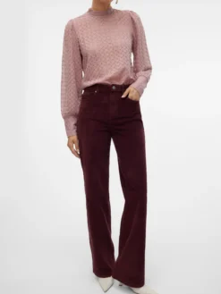 VMTESSA Hohe Taille Weit geschnitten CordJeans