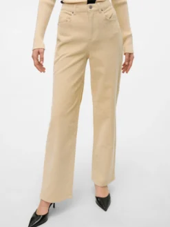 VMTESSA Hohe Taille Weit geschnitten CordJeans