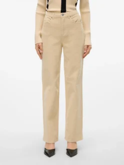 VMTESSA Hohe Taille Weit geschnitten CordJeans