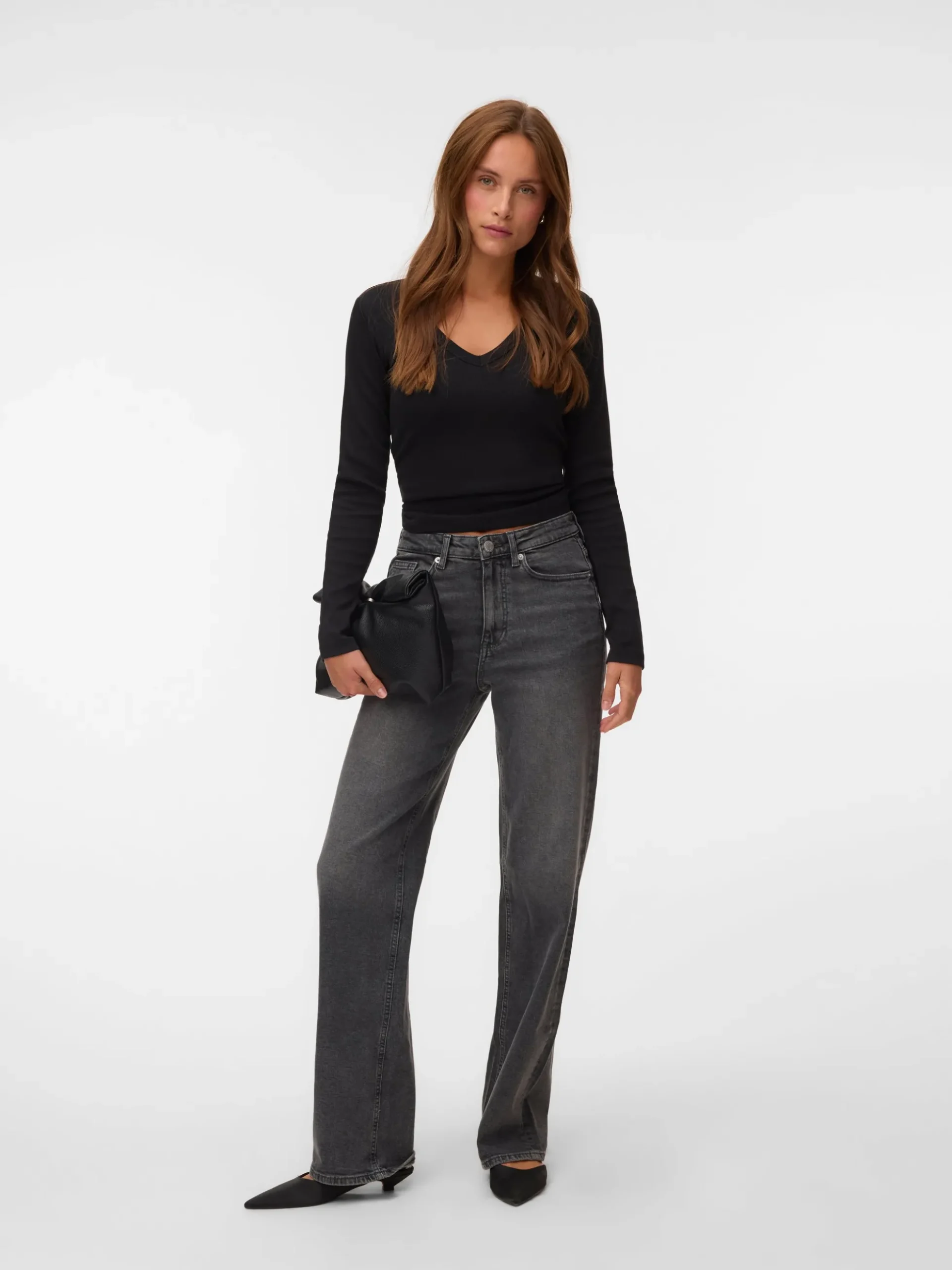 VMTESSA-STRETCH Hohe Taille Weiter Beinschnitt Jeans