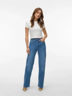 VMTESSA-STRETCH Hohe Taille Weiter Beinschnitt Jeans