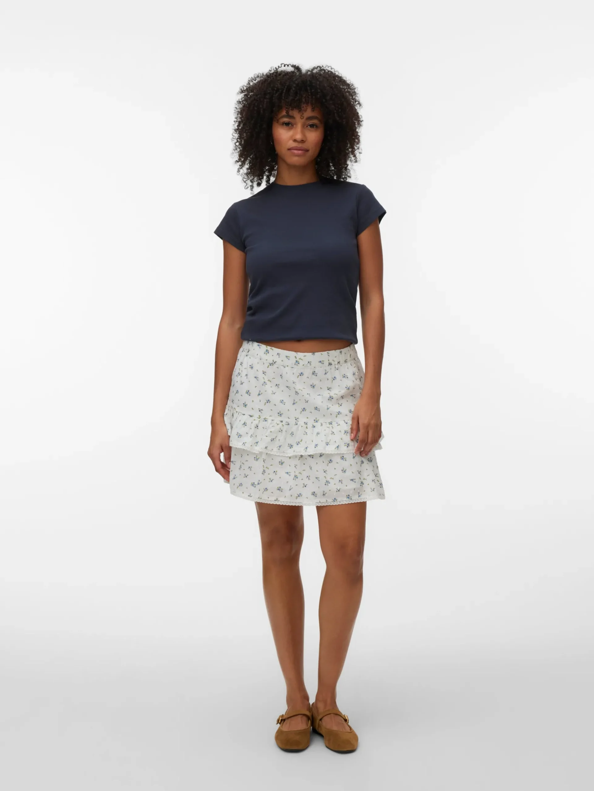 VMTRINE Mittlere Taille Kurzer Rock
