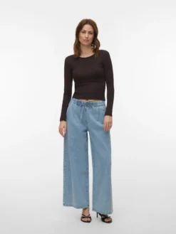 VMVALERIA Mid Rise Weiter Beinschnitt Jeans