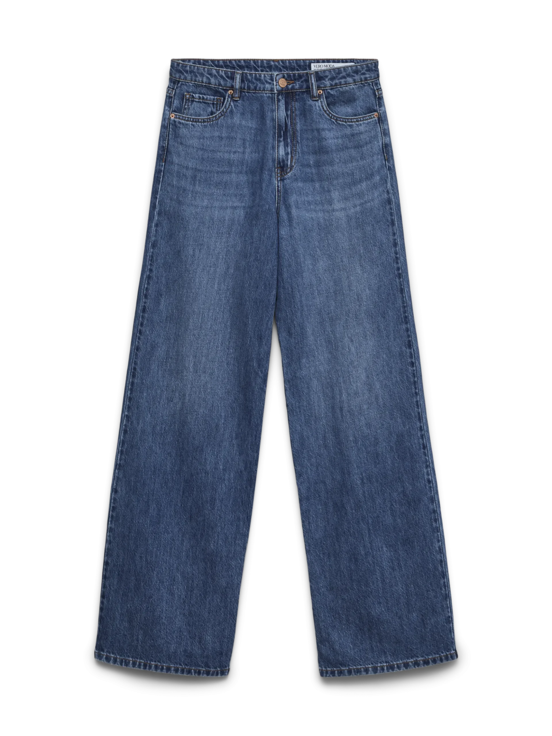 VMVEGA Hohe Taille Weiter Beinschnitt Jeans