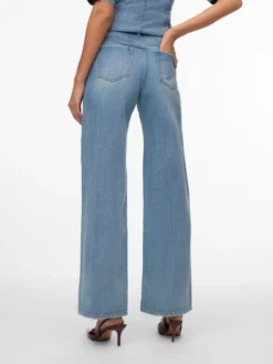 VMVEGA Hohe Taille Weiter Beinschnitt Jeans