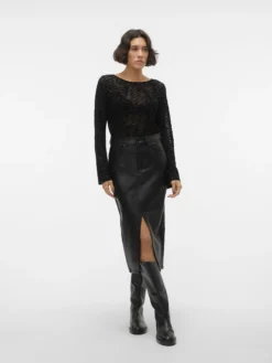 VMVERI Hohe Taille Midirock