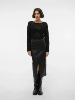 VMVERI Hohe Taille Midirock
