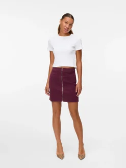 VMVIENNA Hohe Taille Cord Midirock