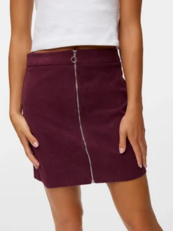 VMVIENNA Hohe Taille Cord Midirock