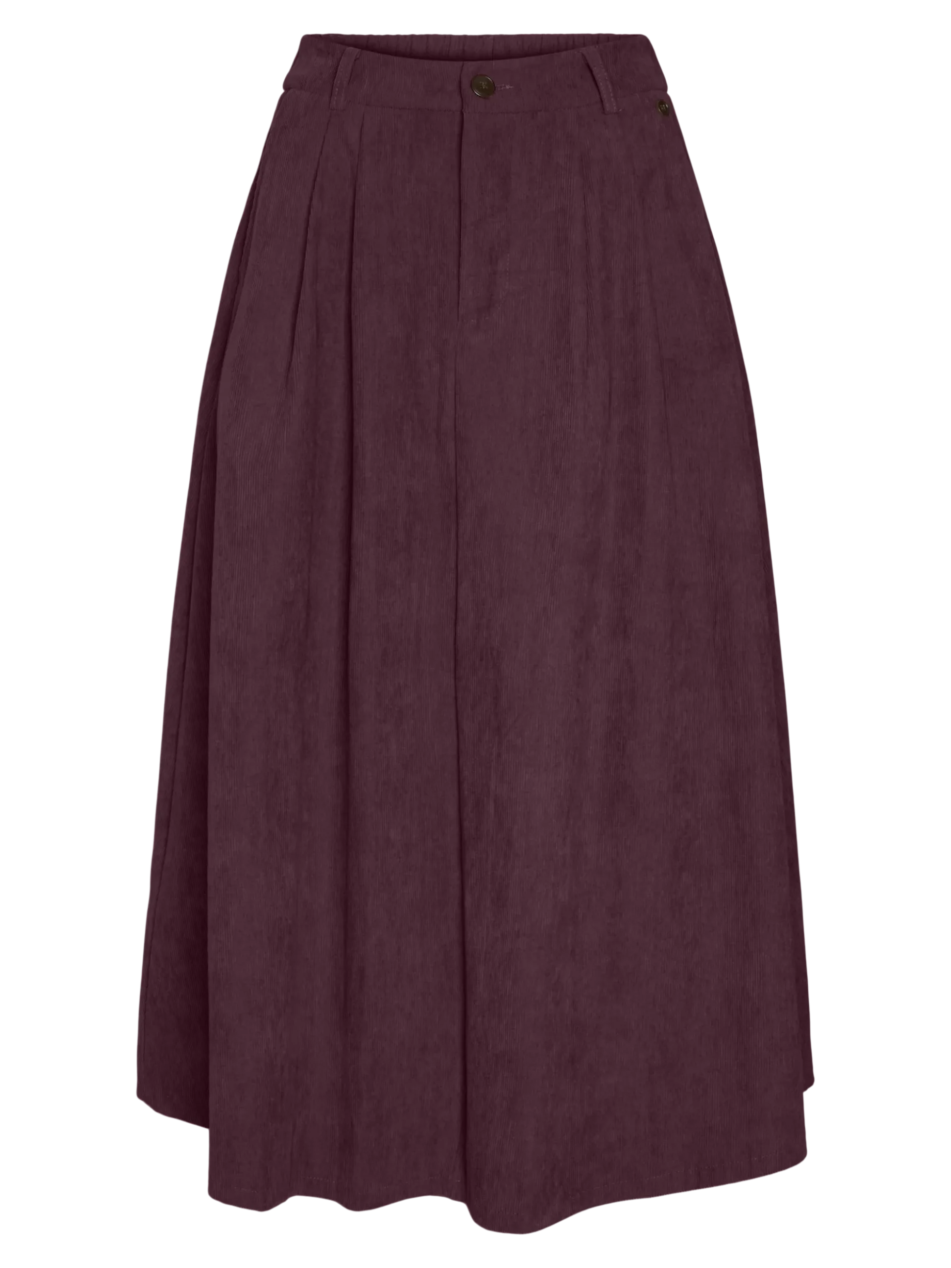 VMVIENNA Hohe Taille Cord Samtrock