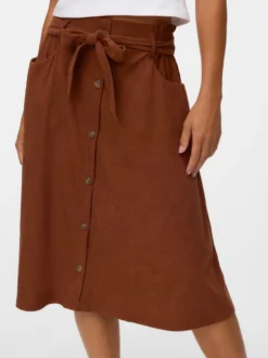 VMVILJA Hohe Taille Cord Midirock