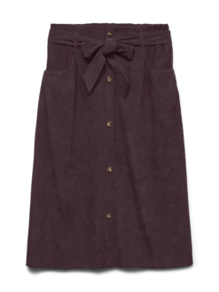VMVILJA Hohe Taille Cord Midirock