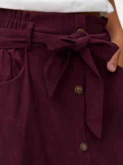 VMVILJA Hohe Taille Cord Midirock