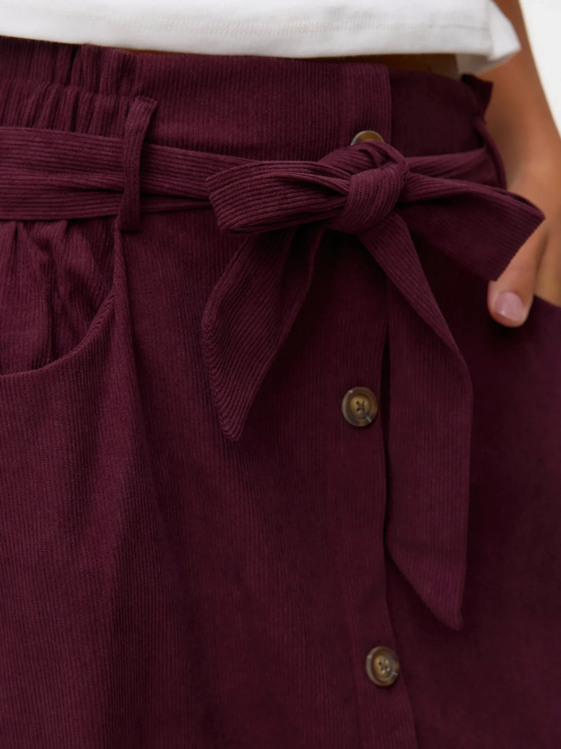 VMVILJA Hohe Taille Cord Midirock