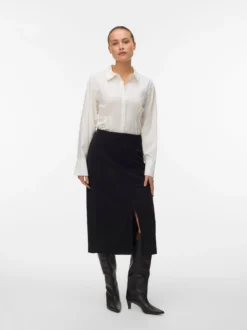 VMVILJA Hohe Taille Cord Midirock