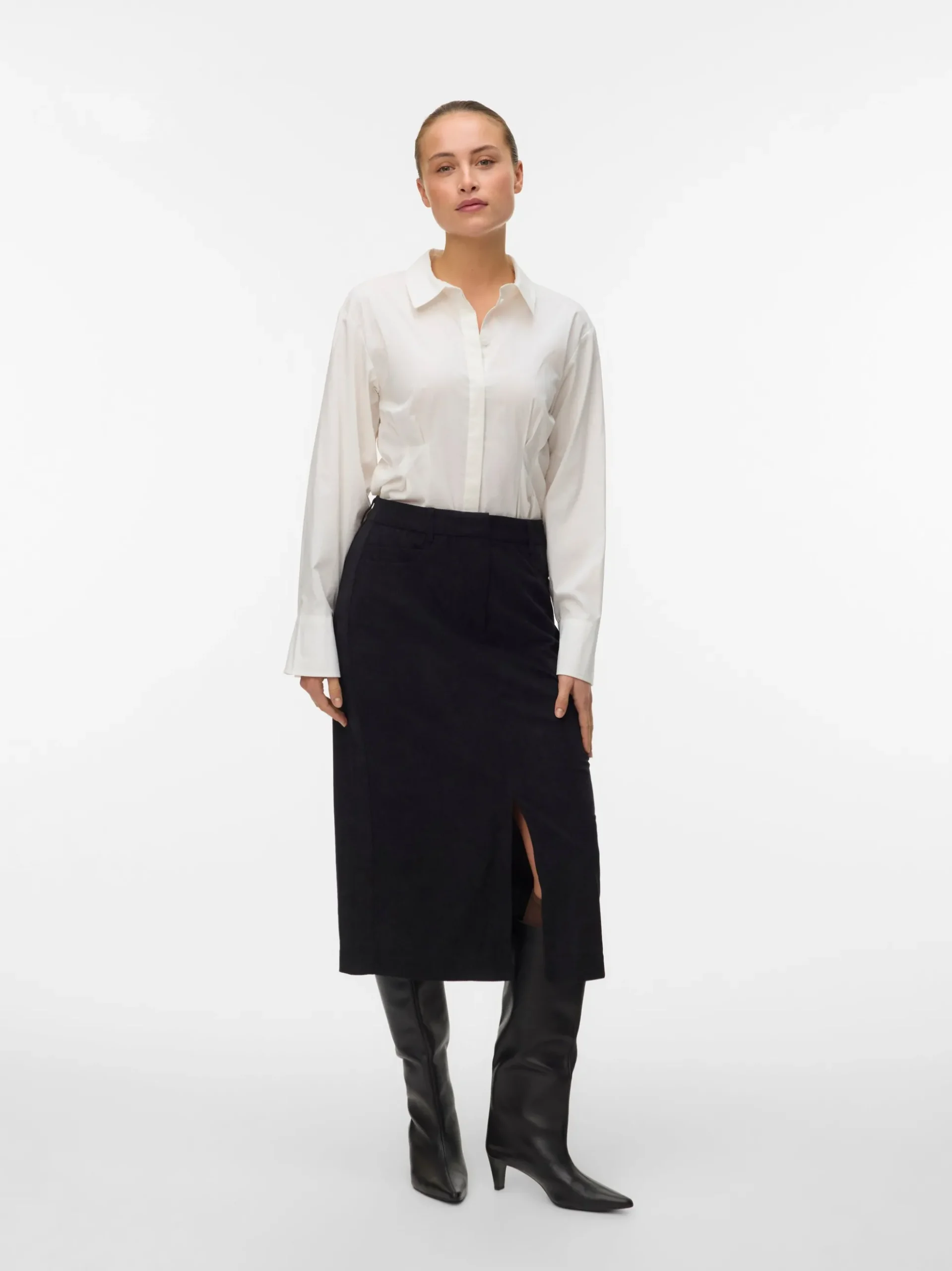 VMVILJA Hohe Taille Cord Midirock