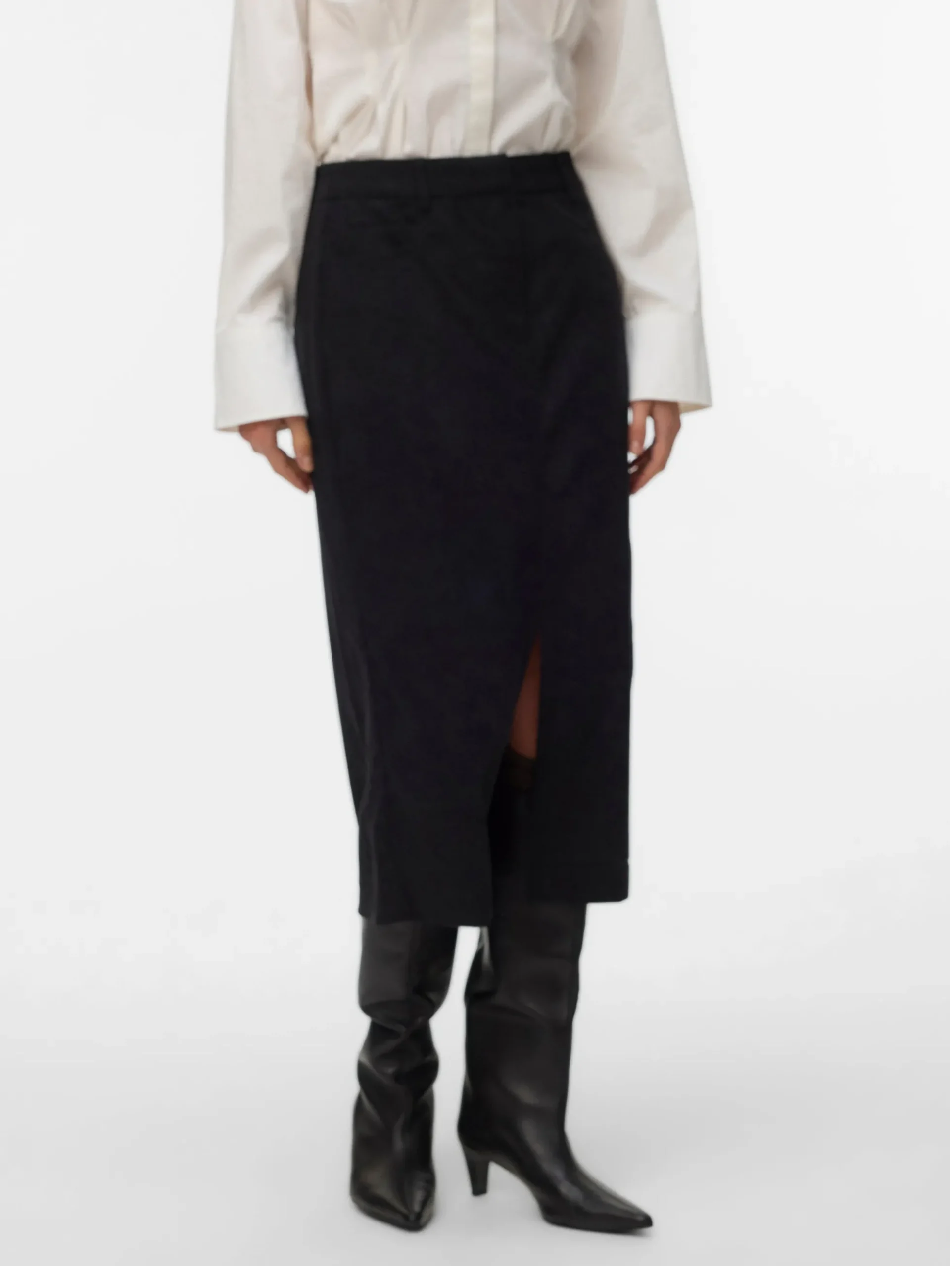 VMVILJA Hohe Taille Cord Midirock