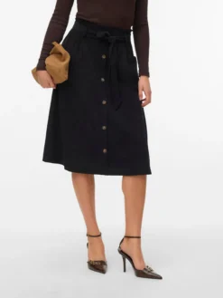 VMVILJA Hohe Taille Cord Midirock
