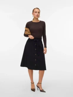 VMVILJA Hohe Taille Cord Midirock