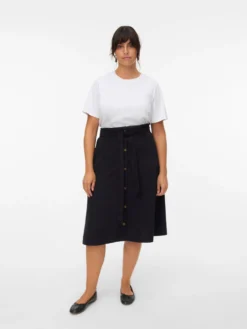 VMVILJA Hohe Taille Cord Midirock
