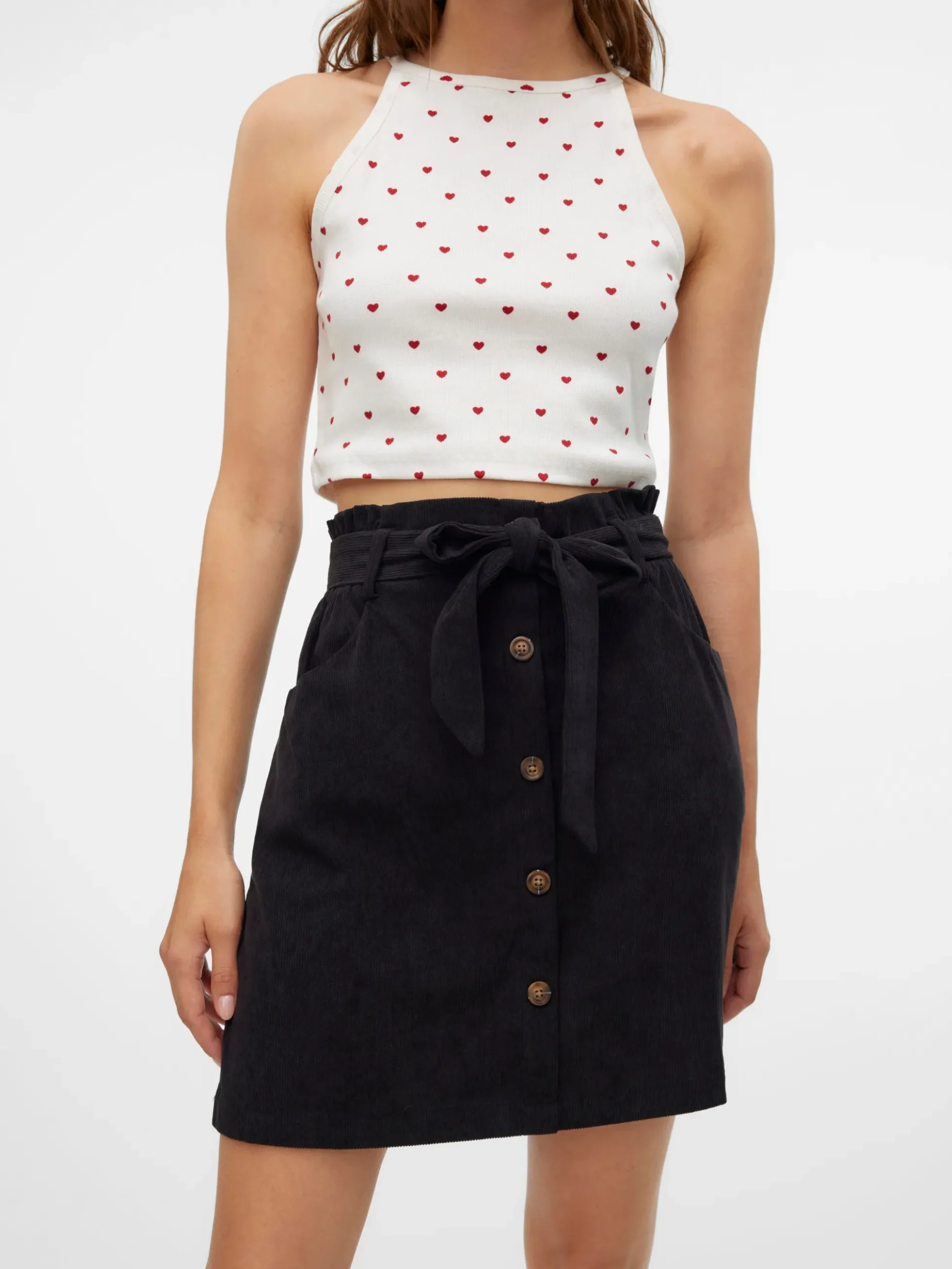 VMVILJA Hohe Taille Kurzer Cord Rock