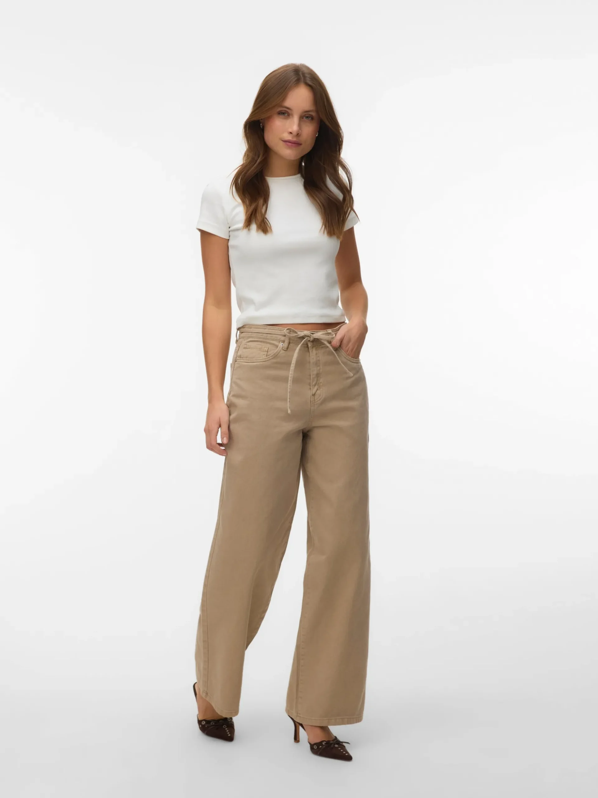 VMWIEN Mid Rise Weiter Beinschnitt Jeans