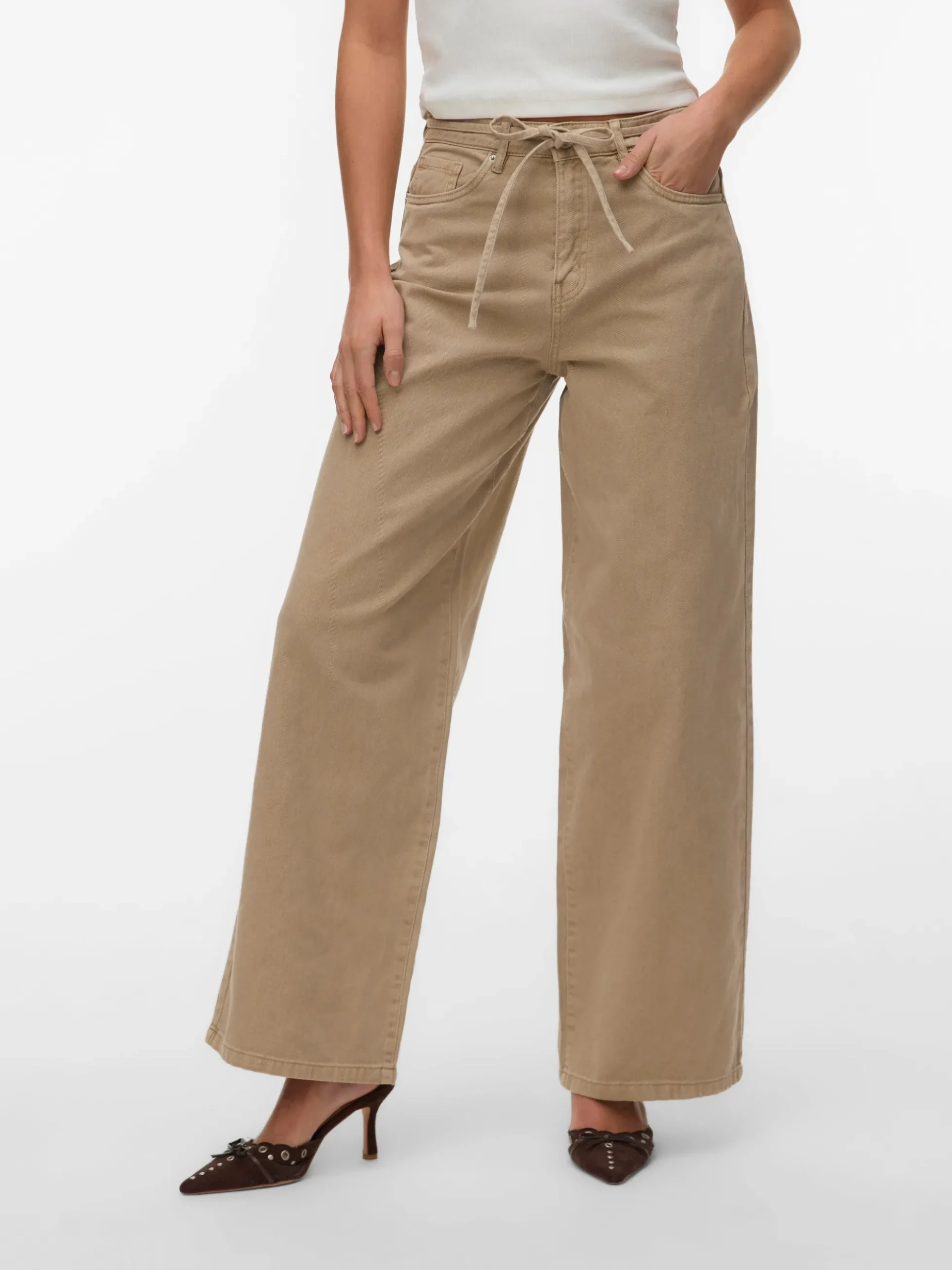 VMWIEN Mid Rise Weiter Beinschnitt Jeans