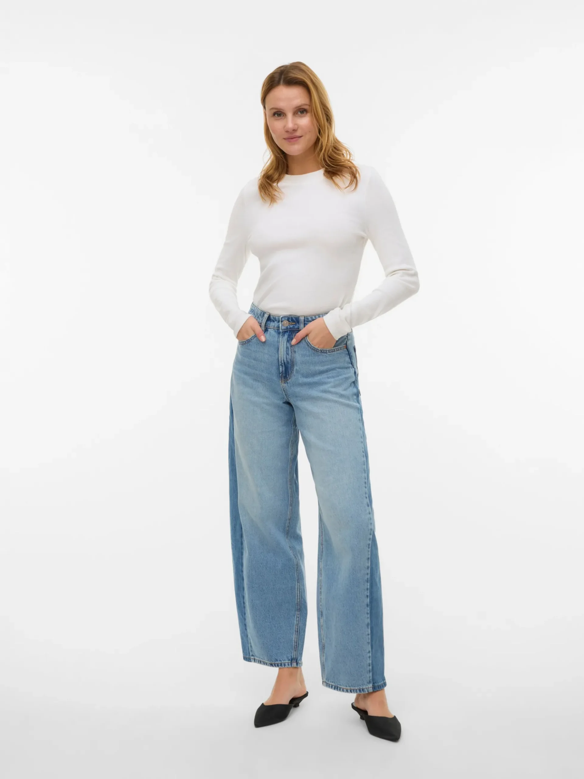 VMZELDA Hohe Taille Barrel Fit Jeans