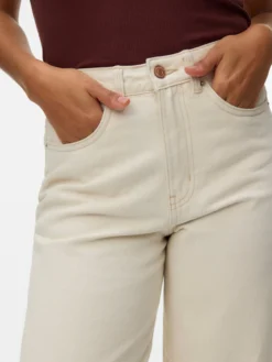 VMZELDA Hohe Taille Weiter Beinschnitt Jeans