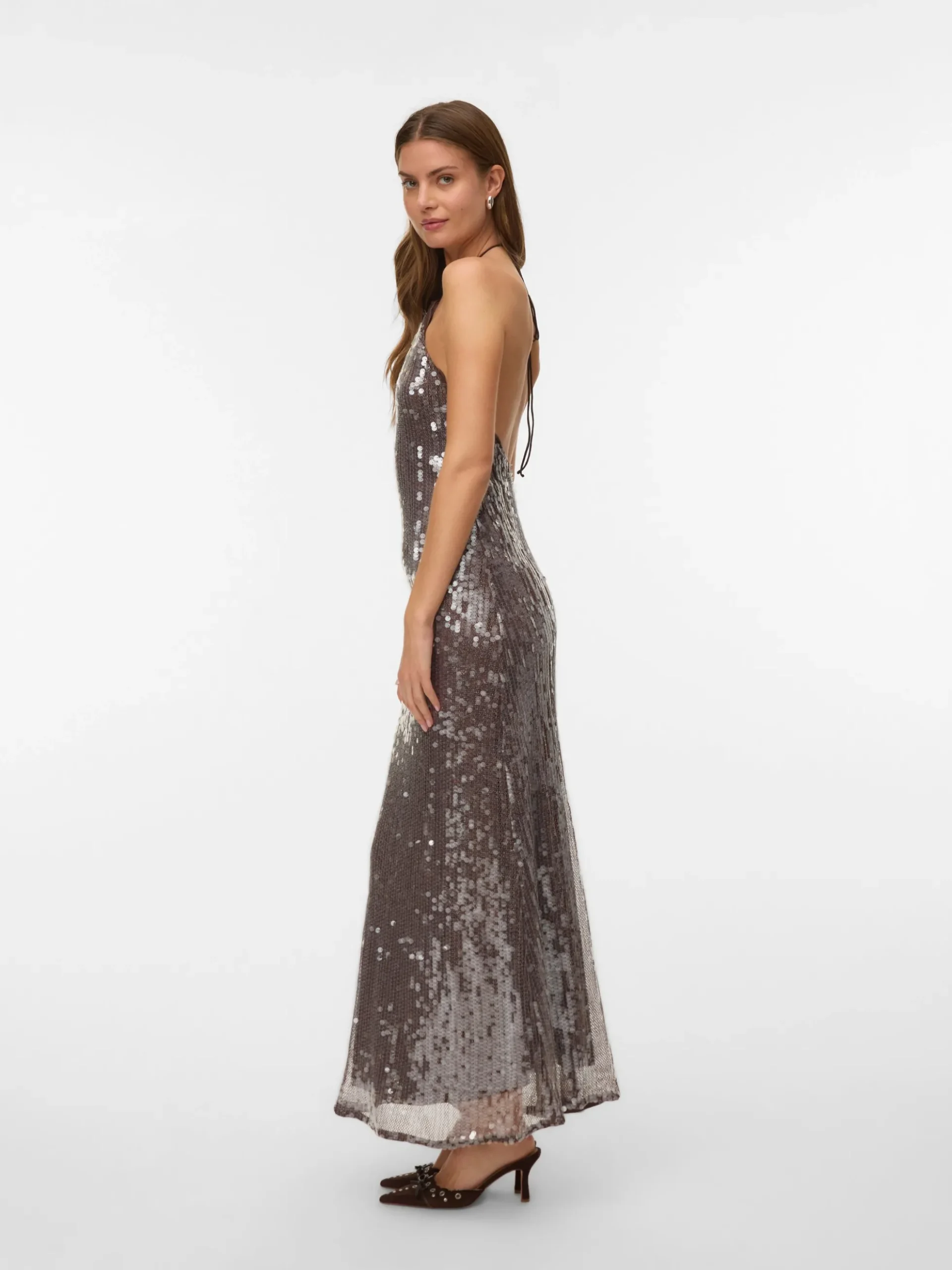 VMZENIA Langes Kleid