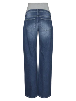 Weiter Beinschnitt Mittlere Taille Jeans