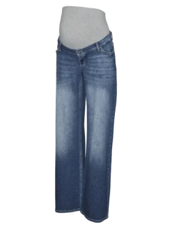 Weiter Beinschnitt Mittlere Taille Jeans
